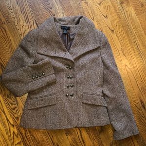 Wool blend tweed blazer H&M